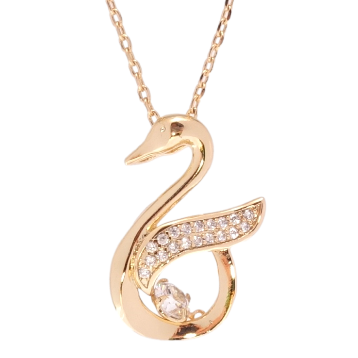 Підвіска на ланцюжку Xuping QQMM Позолота 18K Лебідь з Танцювальним кристалом довжина 40,5-47,5мм х 1мм фото №21 Підвіска на ланцюжку Xuping QQMM Позолота 18K Лебідь з Танцювальним кристалом довжина 40,5-47,5мм х 1мм фото №21