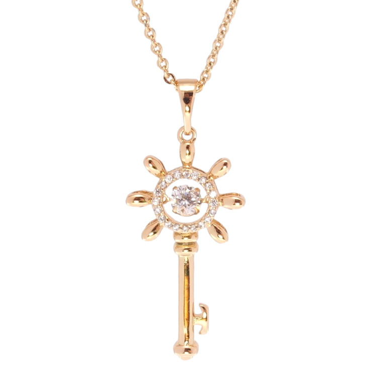 Підвіска на ланцюжку Xuping QQMM Позолота 18K Ключик з Танцювальним кристалом довжина 41,5-47мм х 1мм фото №22 Підвіска на ланцюжку Xuping QQMM Позолота 18K Ключик з Танцювальним кристалом довжина 41,5-47мм х 1мм фото №22