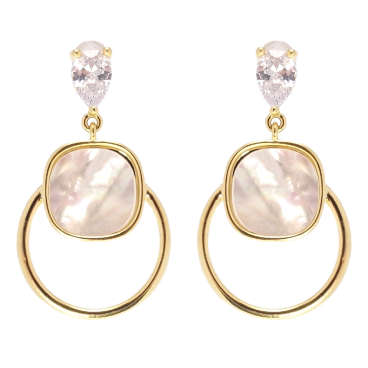 Сережки Xuping JEAN GOUJON Позолота 14K пусети колечки з перламутровими фото №10 Сережки Xuping JEAN GOUJON Позолота 14K пусети колечки з перламутровими фото №10