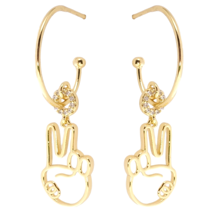 Серьги Xuping JEAN GOUJON Позолота 14K пусеты Мир фото №7 Серьги Xuping JEAN GOUJON Позолота 14K пусеты Мир фото №7