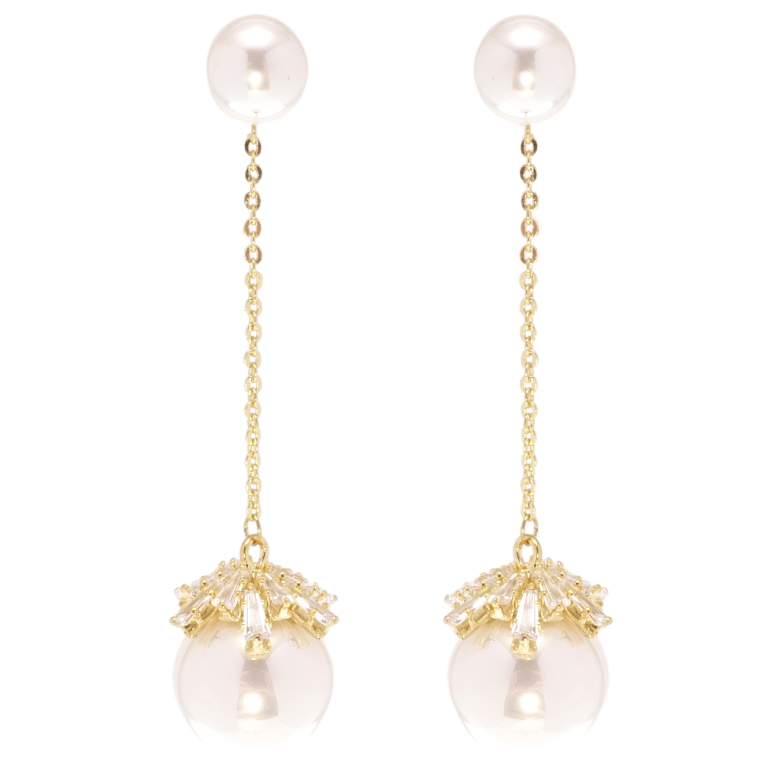 Серьги Xuping JEAN GOUJON Позолота 14K пусеты Жемчужные подвески фото №1 Серьги Xuping JEAN GOUJON Позолота 14K пусеты Жемчужные подвески фото №1