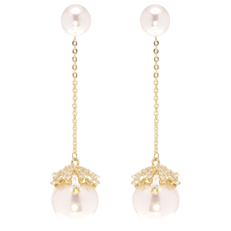 Сережки Xuping JEAN GOUJON Позолота 14K пусети Перлинні підвіски фото №1 Сережки Xuping JEAN GOUJON Позолота 14K пусети Перлинні підвіски фото №1