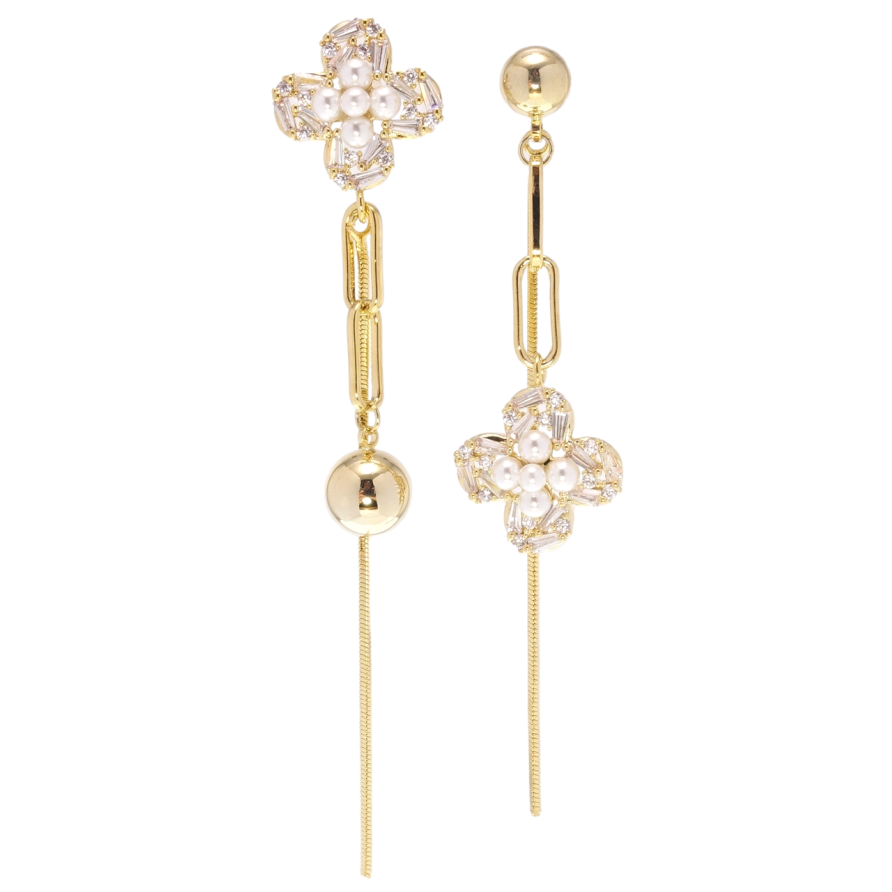 Сережки Xuping JEAN GOUJON Позолота 14K пусети Ассиметричні підвіски фото №1 Сережки Xuping JEAN GOUJON Позолота 14K пусети Ассиметричні підвіски фото №1