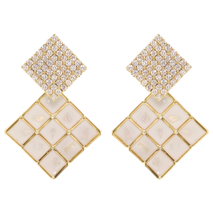 Серьги Xuping JEAN GOUJON Позолота 14K пусеты Ромбовые подвески фото №3 Серьги Xuping JEAN GOUJON Позолота 14K пусеты Ромбовые подвески фото №3