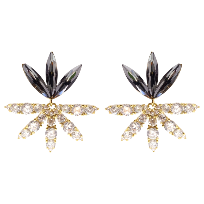 Серьги Xuping JEAN GOUJON Позолота 14K пусеты Кристальные цветочки фото №1 Серьги Xuping JEAN GOUJON Позолота 14K пусеты Кристальные цветочки фото №1