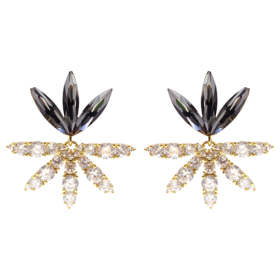 Серьги Xuping JEAN GOUJON Позолота 14K пусеты Кристальные цветочки фото №1 Серьги Xuping JEAN GOUJON Позолота 14K пусеты Кристальные цветочки фото №1