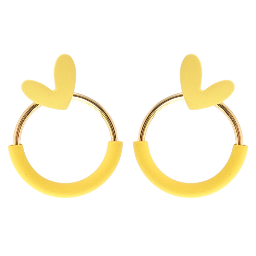 Сережки Xuping JEAN GOUJON Позолота 14K пусети колечки з сердечками покриття Soft фото №1 Сережки Xuping JEAN GOUJON Позолота 14K пусети колечки з сердечками покриття Soft фото №1