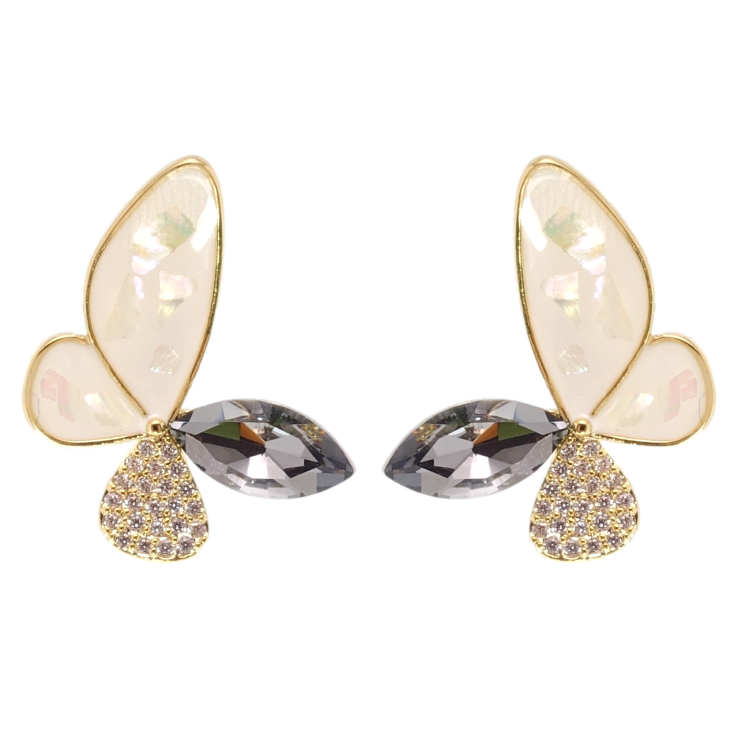 Сережки Xuping JEAN GOUJON Позолота 14K пусети Метелики фото №3 Сережки Xuping JEAN GOUJON Позолота 14K пусети Метелики фото №3