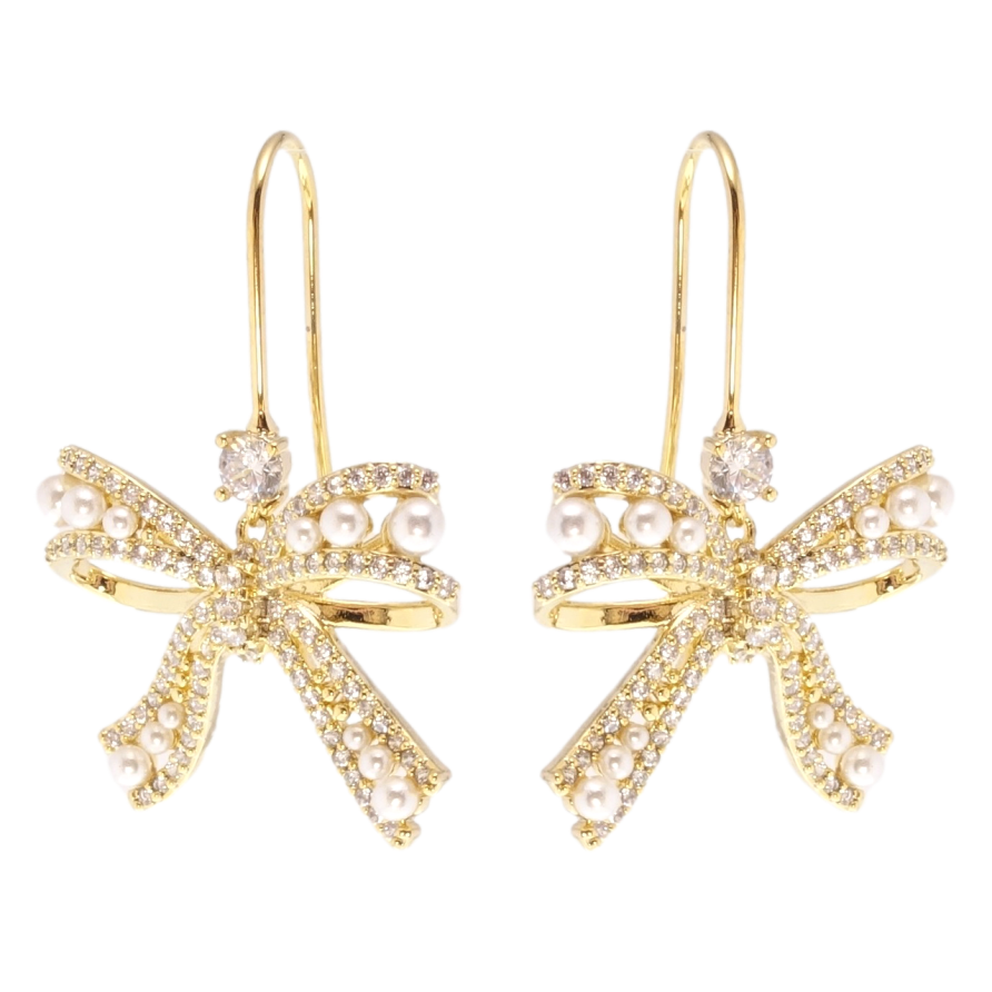 Сережки Xuping JEAN GOUJON Позолота 14K французький замок Банти фото №1 Сережки Xuping JEAN GOUJON Позолота 14K французький замок Банти фото №1