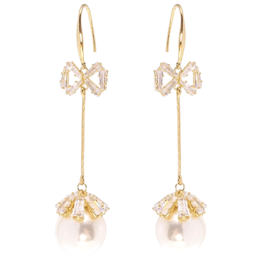 Сережки Xuping JEAN GOUJON Позолота 14K французький замок Перлинні підвіски фото №1 Сережки Xuping JEAN GOUJON Позолота 14K французький замок Перлинні підвіски фото №1