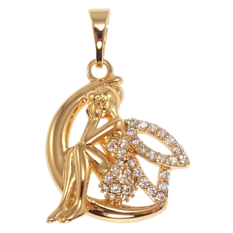 Кулон Xuping Позолота 18K Фея для ланцюжка до 5мм фото №1 Кулон Xuping Позолота 18K Фея для ланцюжка до 5мм фото №1