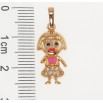 Кулон детский Xuping Позолота 18K Девочка с цирконием и эмалью для цепочки до 5мм фото №2 Кулон детский Xuping Позолота 18K Девочка с цирконием и эмалью для цепочки до 5мм фото №2