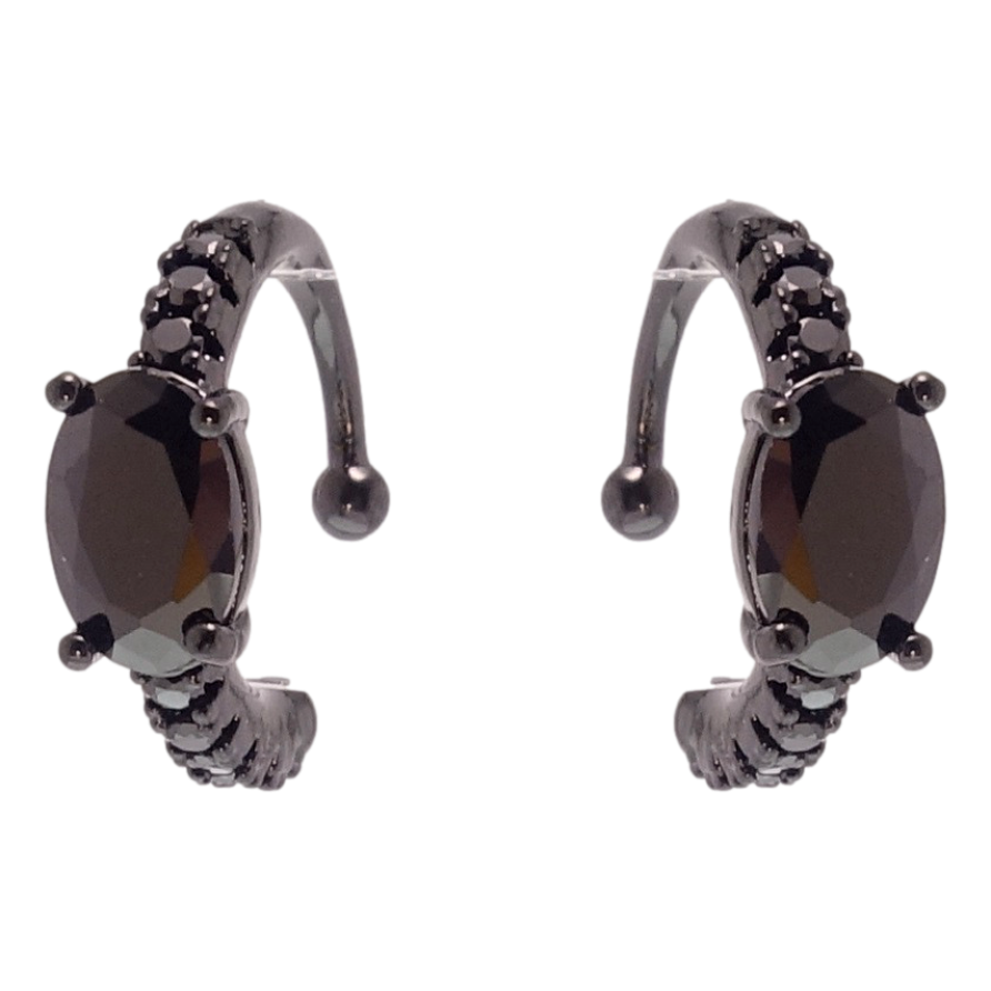 Серьги Xuping Позолота Black (черное золото) каффы Инкрустация черными фианитами фото №1 Серьги Xuping Позолота Black (черное золото) каффы Инкрустация черными фианитами фото №1