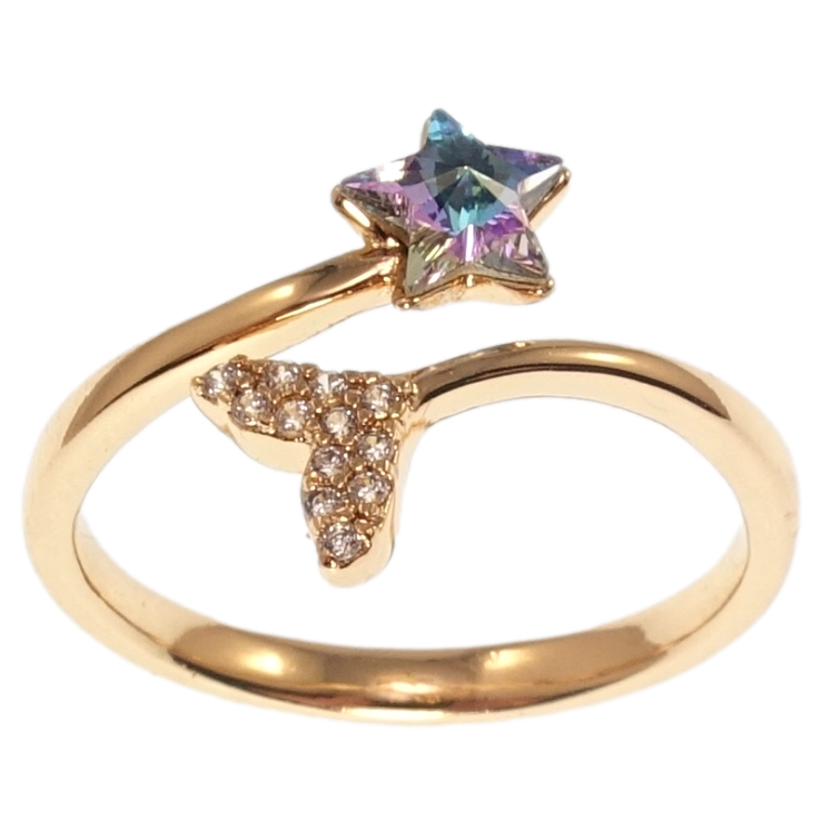 Каблучка Xuping колір 18K із кристалами Swarovski Кристальна зірка Paradise Shine фото №10