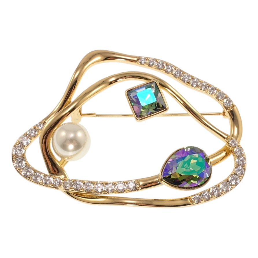 Брошка Xuping колір 18K з кристалами Swarovski Кристал Erinite Shimmer фото №1