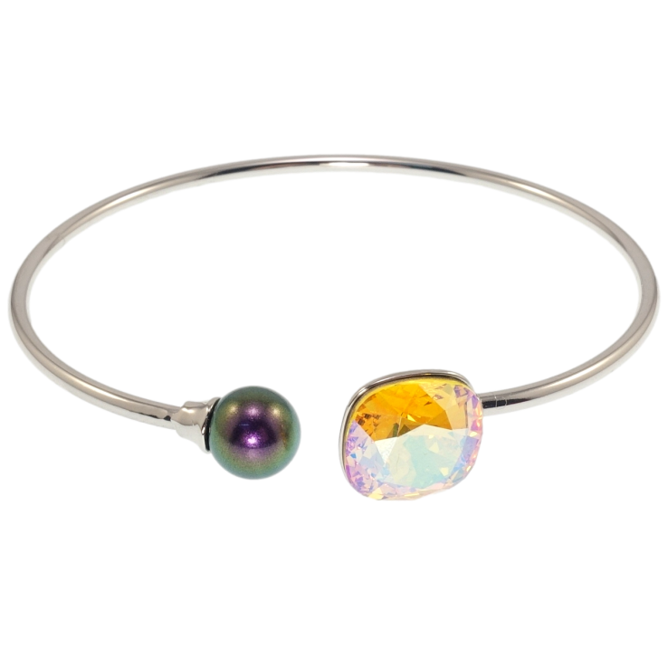 Браслет Xuping цвет Родий с кр-ми Swarovski Кристалл Citrine Shimmer ø 5.7см фото №6 Браслет Xuping цвет Родий с кр-ми Swarovski Кристалл Citrine Shimmer ø 5.7см фото №6