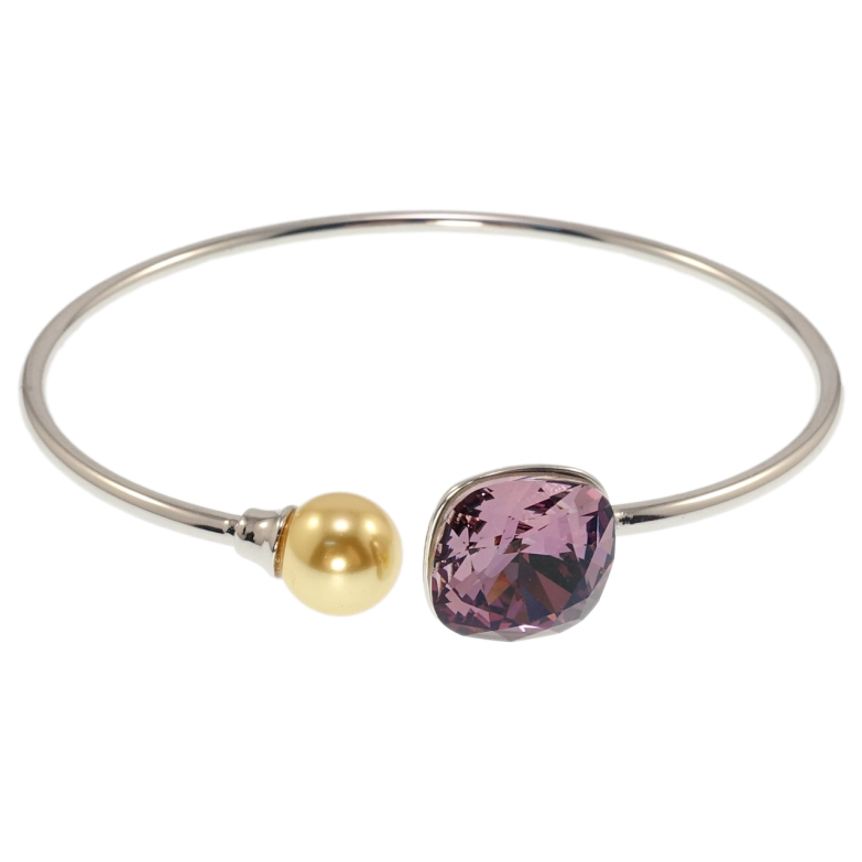 Браслет Xuping цвет Родий с кр-ми Swarovski Кристалл Amethyst ø 5.7см фото №1 Браслет Xuping цвет Родий с кр-ми Swarovski Кристалл Amethyst ø 5.7см фото №1