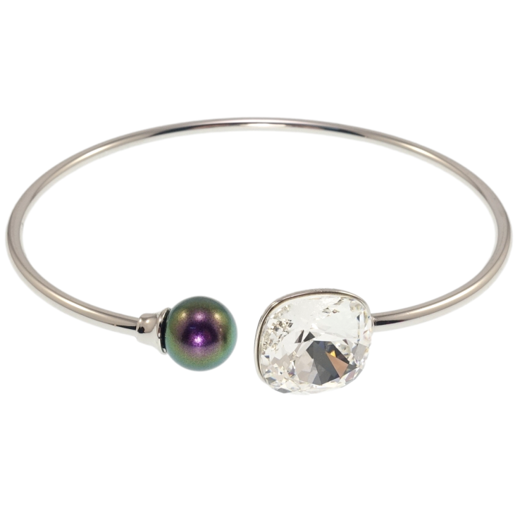 Браслет Xuping цвет Родий с кр-ми Swarovski Кристалл Clear ø 5.7см фото №5 Браслет Xuping цвет Родий с кр-ми Swarovski Кристалл Clear ø 5.7см фото №5