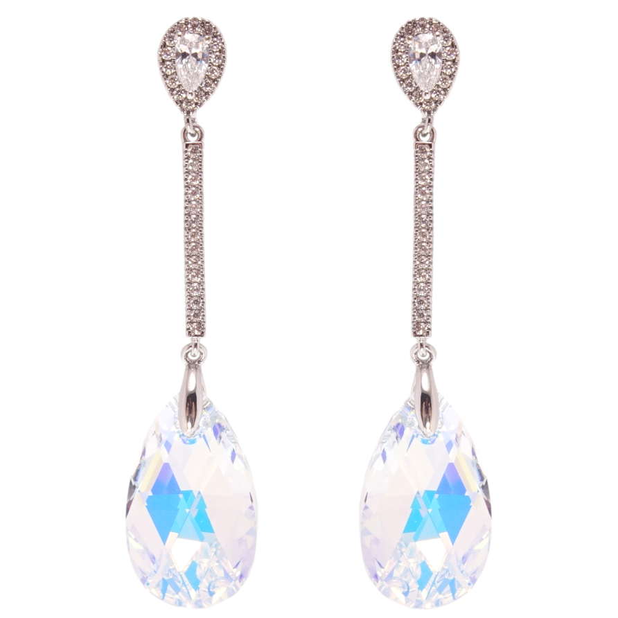 Серьги Xuping цвет Родий с кристаллами Swarovski пусеты Подвески с кристаллом Shimmer фото №1 Серьги Xuping цвет Родий с кристаллами Swarovski пусеты Подвески с кристаллом Shimmer фото №1