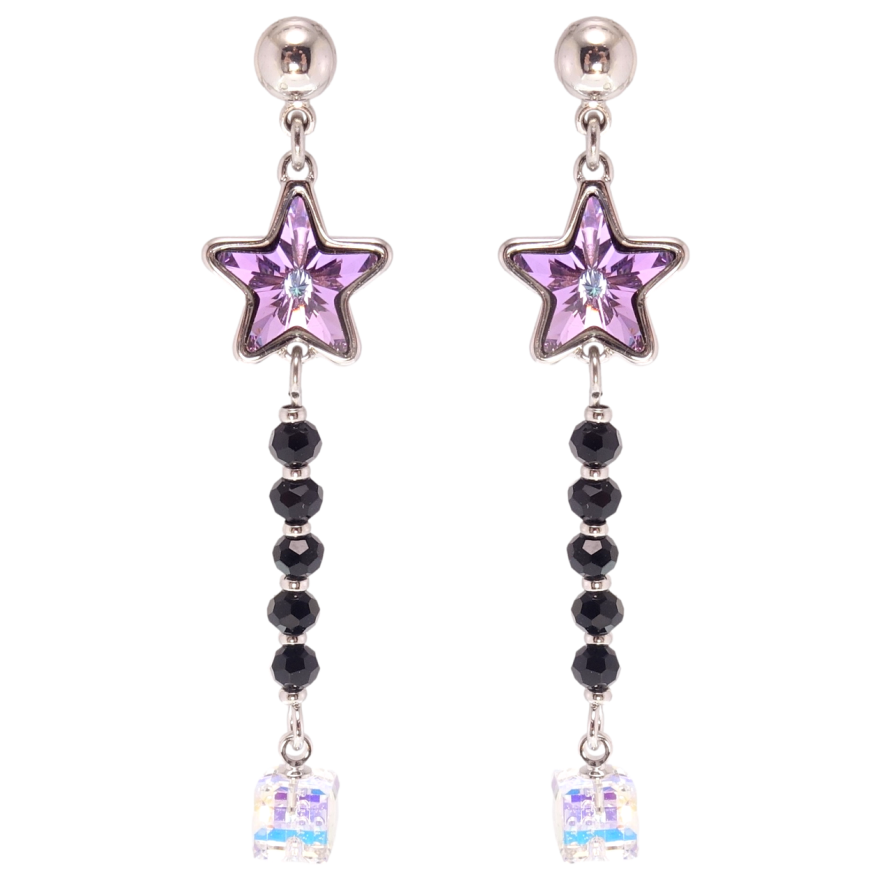 Сережки Xuping колір Родій з кристалами Swarovski пусети Підвіски з кристалом Paradise Shine і Shimmer фото №1