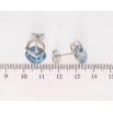 Серьги Xuping цвет Родий с кристаллами Swarovski пусеты Ромбы с кристаллом Aquamarine фото №2 Серьги Xuping цвет Родий с кристаллами Swarovski пусеты Ромбы с кристаллом Aquamarine фото №2