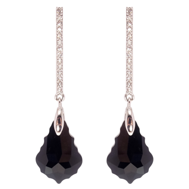 Серьги Xuping цвет Родий с кристаллами Swarovski пусеты Подвески с кристаллами Cosmojet фото №4 Серьги Xuping цвет Родий с кристаллами Swarovski пусеты Подвески с кристаллами Cosmojet фото №4