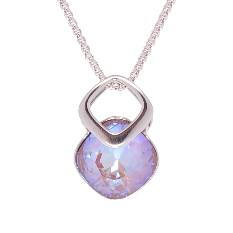 Кулон Xuping цвет Родий с кр-ми Swarovski на цепочке Кристалл Cappuccino Delite длина 40-45см х 1мм фото №1 Кулон Xuping цвет Родий с кр-ми Swarovski на цепочке Кристалл Cappuccino Delite длина 40-45см х 1мм фото №1