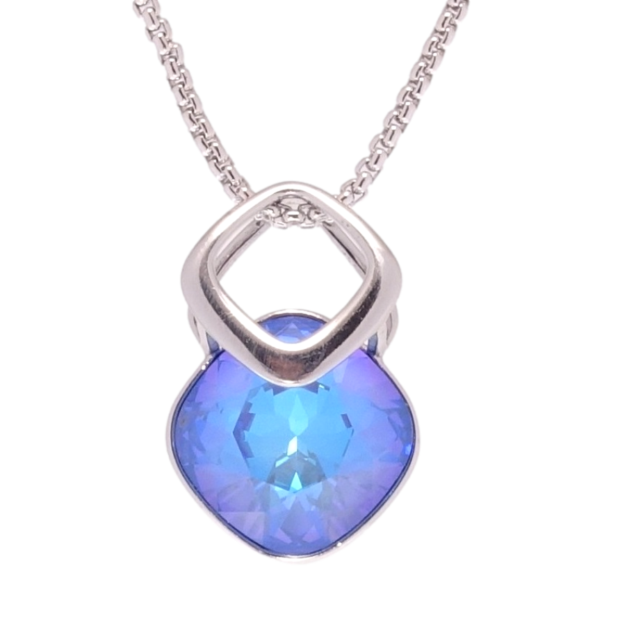 Кулон Xuping колір Родій з кр-ми Swarovski на ланцюжку Кристал Ocean Delite довжина 40-45см х 1мм фото №1