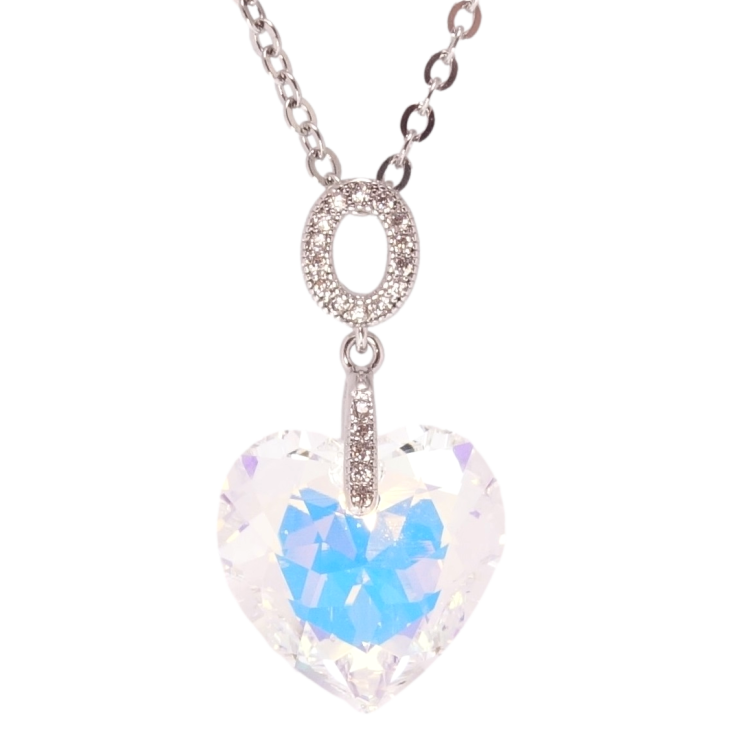 Кулон Xuping колір Родій з кр-ми Swarovski на ланцюжку Серце кристал Shimmer довжина 40-45,5см х 2мм фото №15 Кулон Xuping колір Родій з кр-ми Swarovski на ланцюжку Серце кристал Shimmer довжина 40-45,5см х 2мм фото №15