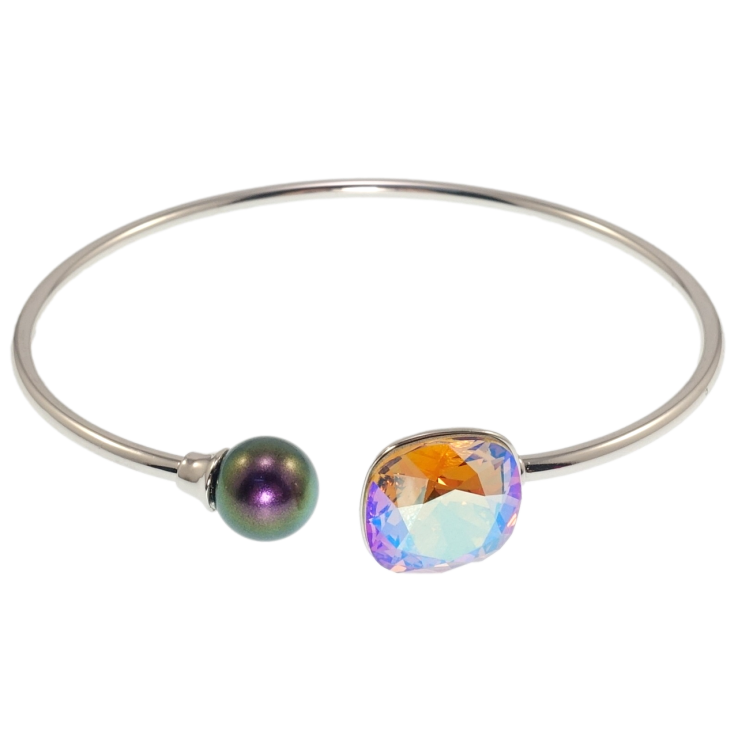 Браслет Xuping цвет Родий с кр-ми Swarovski Кристалл Light Colorado Topaz Shimmer ø 5.7см фото №19