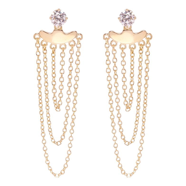 Сережки Xuping QQMM Позолота 18K пусети Підвіски з ланцюжків фото №1 Сережки Xuping QQMM Позолота 18K пусети Підвіски з ланцюжків фото №1