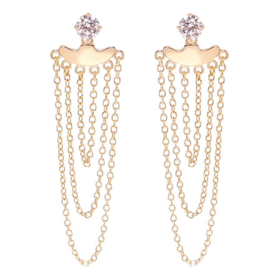 Серьги Xuping QQMM Позолота 18K пусеты Подвески из цепочек фото №1 Серьги Xuping QQMM Позолота 18K пусеты Подвески из цепочек фото №1