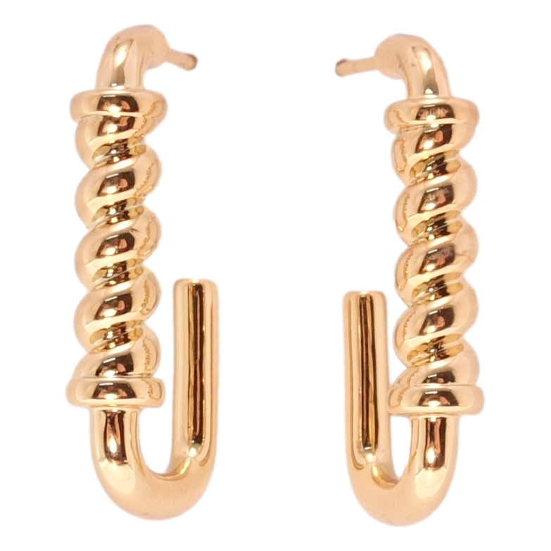 Серьги Xuping QQMM Позолота 18K пусеты Дуги фото №1