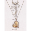 Кулон Xuping колір Родій з кр-ми Swarovski на ланцюжку Серце кристали Golden Shadowr довжина 41-46см х 1мм фото №2