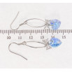 Серьги Xuping цвет Родий с кристаллами Swarovski французский замок Кристальные сердечки Ocean Delite фото №2