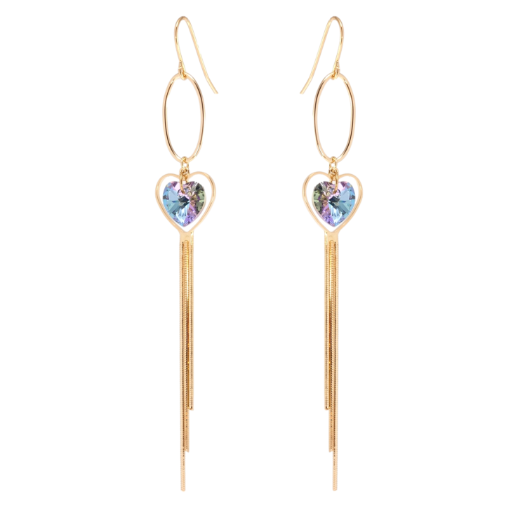 Сережки Xuping колір 18K з кристалами Swarovski французький замок Підвіски з кристалами Paradise Shine фото №24