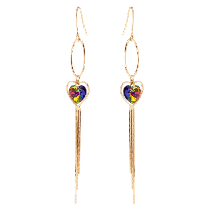 Сережки Xuping колір 18K з кристалами Swarovski французький замок Підвіски з кристалами Vitrail Medium фото №20