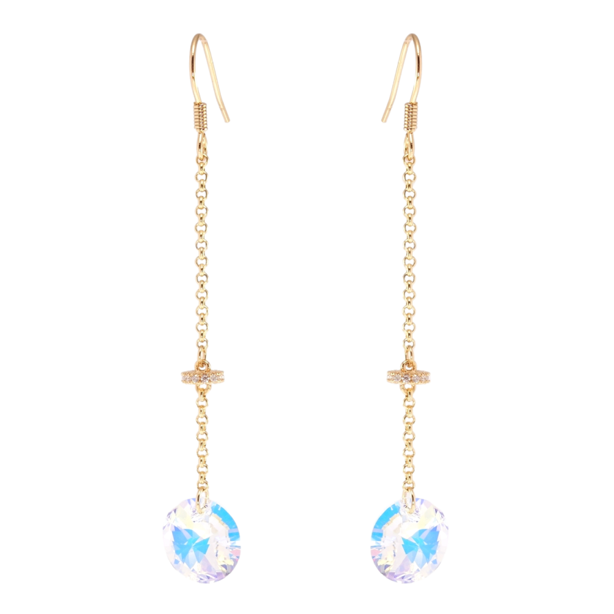 Сережки Xuping колір 18K з кристалами Swarovski французький замок Підвіски з кристалами Shimmer фото №1