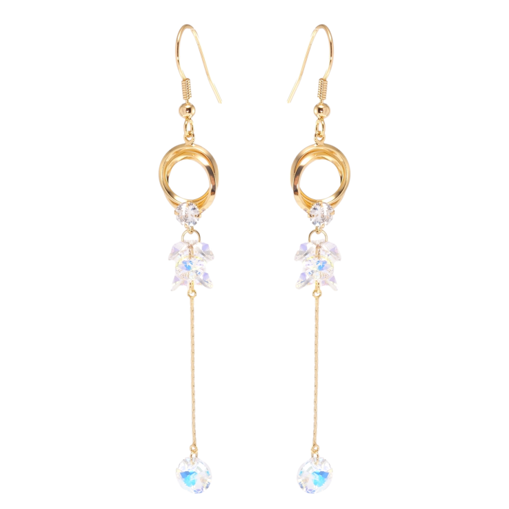 Сережки Xuping колір 18K з кристалами Swarovski французький замок Підвіски з кристалами Shimmer фото №23