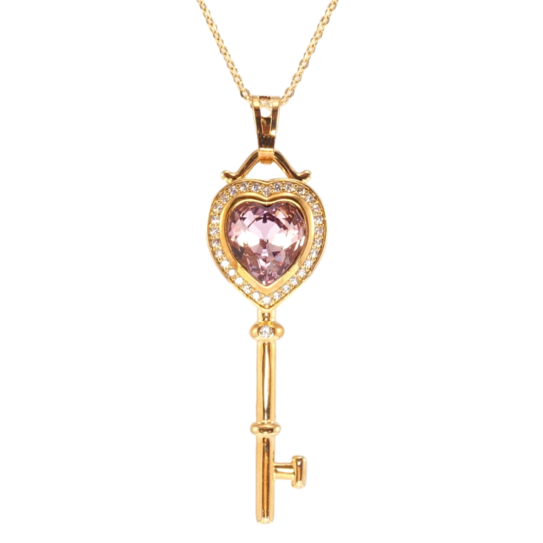 Кулон Xuping цвет 18K с кр-ми Swarovski на цепочке Ключик с кристаллом Antique Pink длина 40-45см х 1мм фото №1 Кулон Xuping цвет 18K с кр-ми Swarovski на цепочке Ключик с кристаллом Antique Pink длина 40-45см х 1мм фото №1