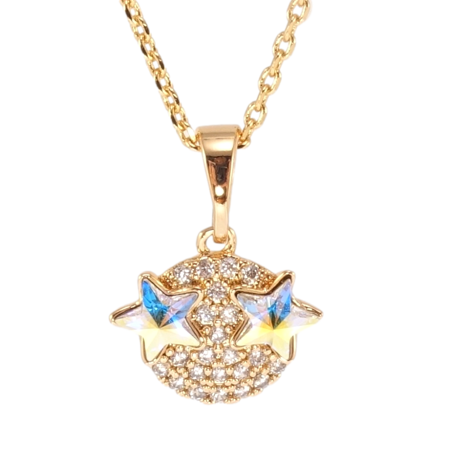 Кулон Xuping цвет 18K с кр-ми Swarovski на цепочке Звезды кристаллы АВ длина 39-44см х 1мм фото №1 Кулон Xuping цвет 18K с кр-ми Swarovski на цепочке Звезды кристаллы АВ длина 39-44см х 1мм фото №1