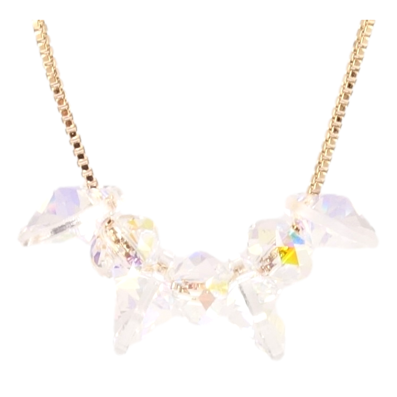 Кулон Xuping колір 18K з кр-ми Swarovski на ланцюжку Кристальні намистини Shimmer довжина 40-45см х 2мм фото №1