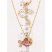Кулон Xuping колір 18K з кр-ми Swarovski на ланцюжку Рибка з кристалом Rose довжина 39-44см х 1мм фото №2