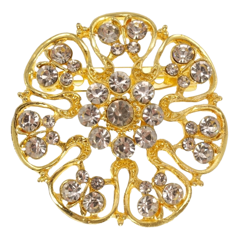 Брошка Квітка зі страз фото №2