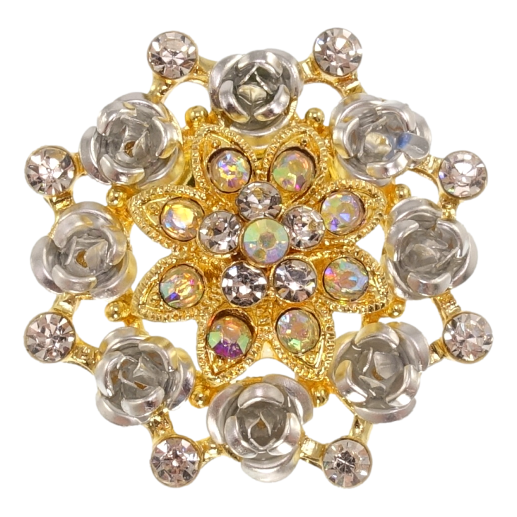 Брошка Квітка зі стразами фото №22