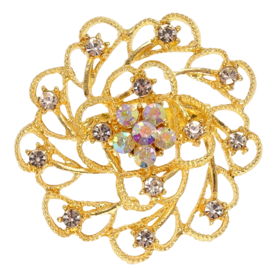 Брошь Цветок со стразами фото №1 Брошь Цветок со стразами фото №1