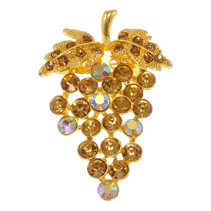 Брошь Гроздь винограда с коричневыми стразами фото №14 Брошь Гроздь винограда с коричневыми стразами фото №14