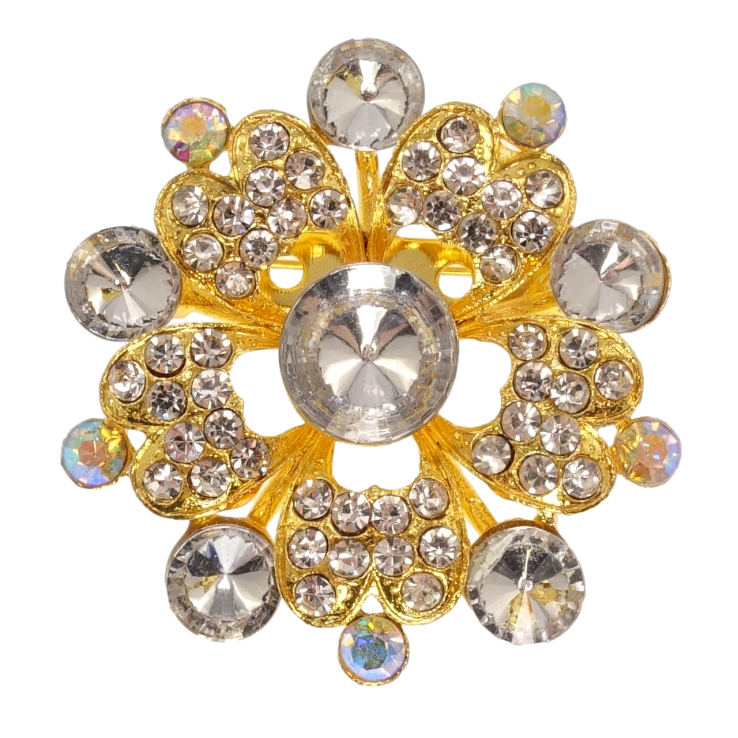 Брошь Цветок с белыми стразами фото №25 Брошь Цветок с белыми стразами фото №25