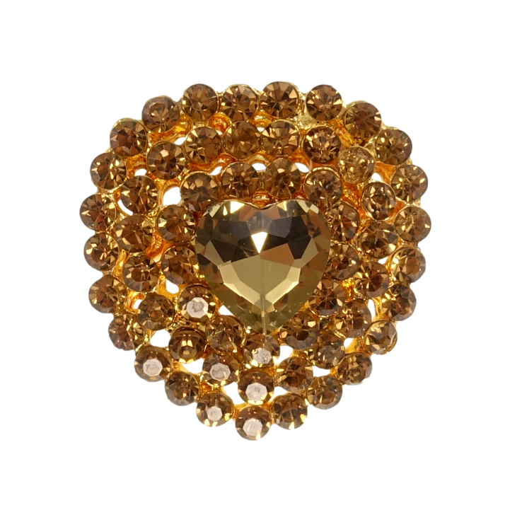 Брошь Сердце с коричневыми стразами фото №20 Брошь Сердце с коричневыми стразами фото №20