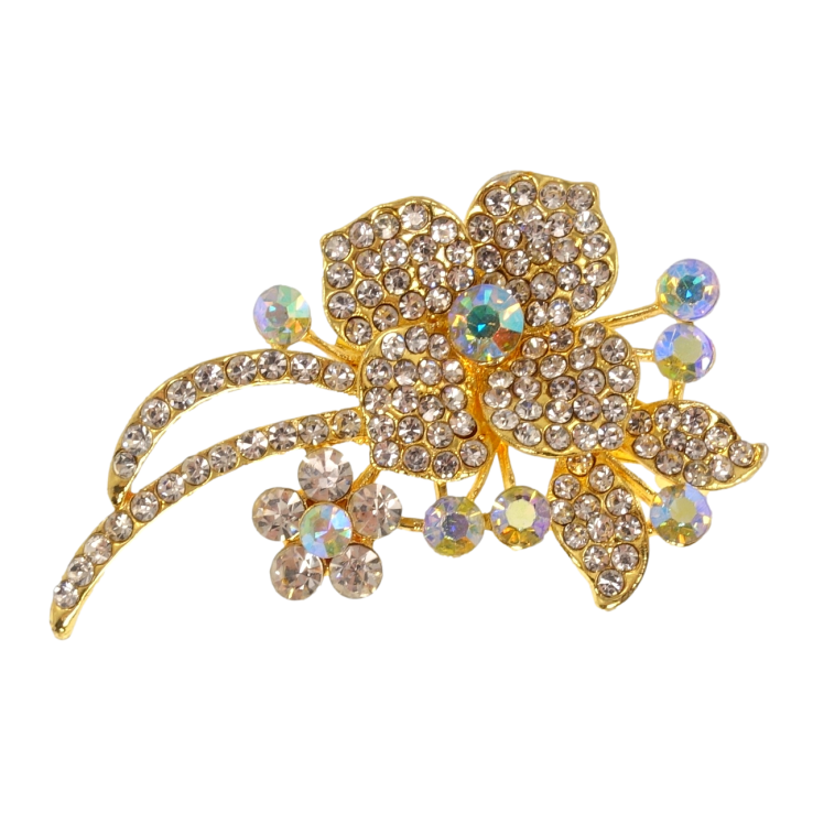 Брошь Цветочная композиция со стразами фото №12 Брошь Цветочная композиция со стразами фото №12